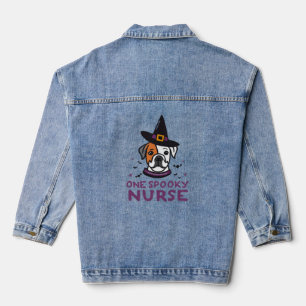 Hundetage treffen Spooky-Nächte ein unheimlicher H Jeansjacke