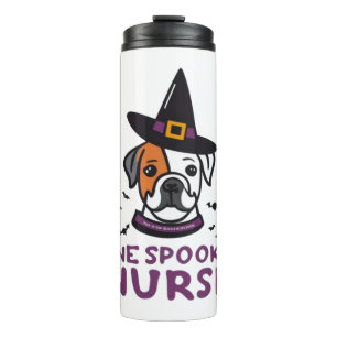 Hundetage treffen Spooky-Nächte ein unheimlicher H Thermosbecher