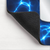 Hundetags und Blaue Blitze Mousepad (Ecke)