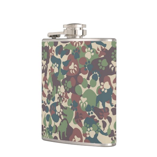 Hundetarnungs-Muster Flachmann (Links)