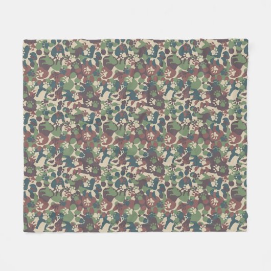 Hundetarnungs-Muster Fleecedecke (Vorderseite (Horizontal))