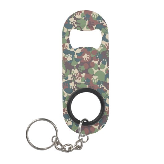 Hundetarnungs-Muster Mini Flaschenöffner (Vorderseite)