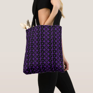 Hundetasche in Lila und schwarz tief Tasche