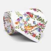 HUNDEtatze DRUCKT GELBEN VOGEL Krawatte (Gerollt)