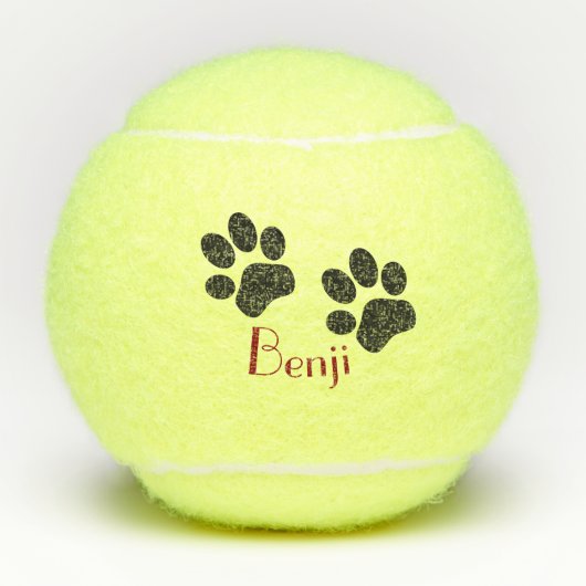 Hundetatze druckt kundenspezifische Tennisbälle (Vorderseite)