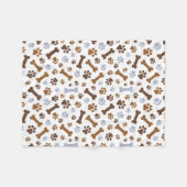 Hundetatze druckt Muster Fleecedecke (Vorderseite (Horizontal))
