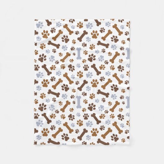 Hundetatze druckt Muster Fleecedecke (Vorderseite)