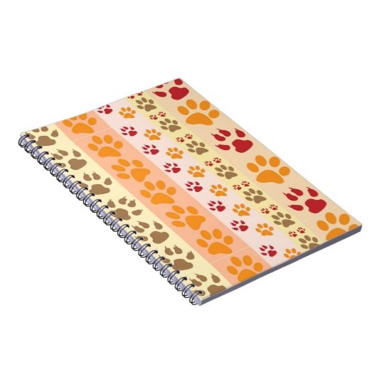 Hundetatze druckt Muster Notizblock (Rechte Seite)