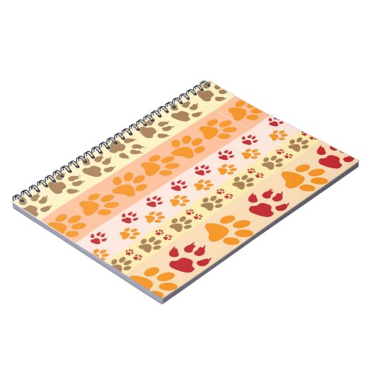 Hundetatze druckt Muster Notizblock (Linke Seite)
