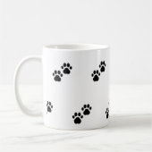 Hundetatzen auf Weiß Kaffeetasse (Links)