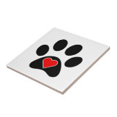 Hundetatzen-Druck-Herz Fliese (Seite)