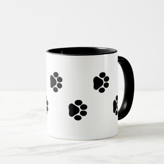 Hundetatzen-Druck-Tasse 15 Unze Tasse (VorderseiteRechts)