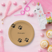 Hundetatzen-Drucke (Änderungshintergrund) Pappteller (Party)