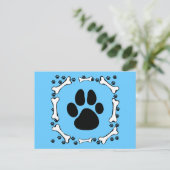 Hundetatzen und Hundeknochen Postkarte (Stehend Vorderseite)