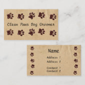 Hundetatzen-Visitenkarte Visitenkarte (Vorne/Hinten)