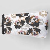 Hundetatzenmuster Bernese Gebirgshund Golf Headcover (Vorderseite)