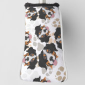 Hundetatzenmuster Bernese Gebirgshund Golf Headcover (Rotieren 90)