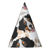 Hundetatzenmuster Bernese Gebirgshund Partyhütchen (Vorderseite)