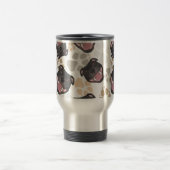 Hundetatzenmuster Staffordshire-Bullterrier Reisebecher (Mittel)