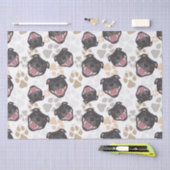 Hundetatzenmuster Staffordshire-Bullterrier Seidenpapier (Handwerk)