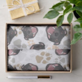 Hundetatzenmuster Staffordshire-Bullterrier Seidenpapier (Geschenk)