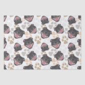 Hundetatzenmuster Staffordshire-Bullterrier Seidenpapier (Vorderseite)