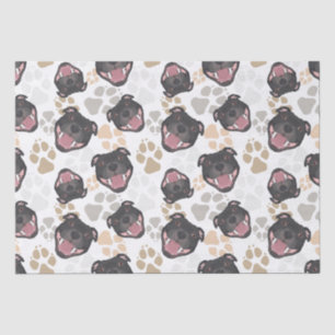 Hundetatzenmuster Staffordshire-Bullterrier Seidenpapier