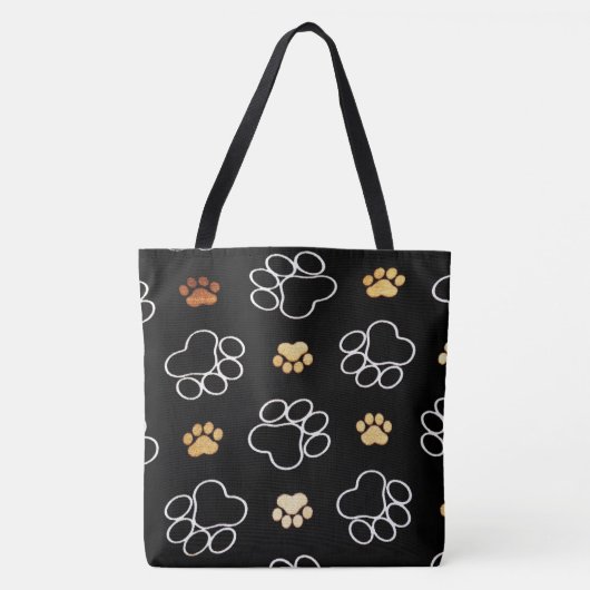 Hundetatzenmuster Tasche (Vorderseite)