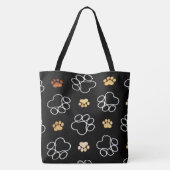 Hundetatzenmuster Tasche (Rückseite)