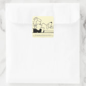 Hundetherapie Quadratischer Aufkleber (Tasche)