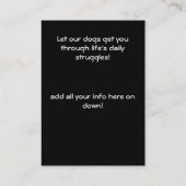 Hundetherapie-Visitenkarte II Visitenkarte (Rückseite)