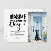 Hundetier ist umgezogen! neue Adressenankündigung Ankündigungspostkarte (Vorne/Hinten)