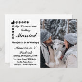 Hundetier Lover Einladung zur Hochzeit (Vorne/Hinten)