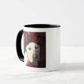Hundetragende Rengeweihe Tasse (Vorderseite Links)