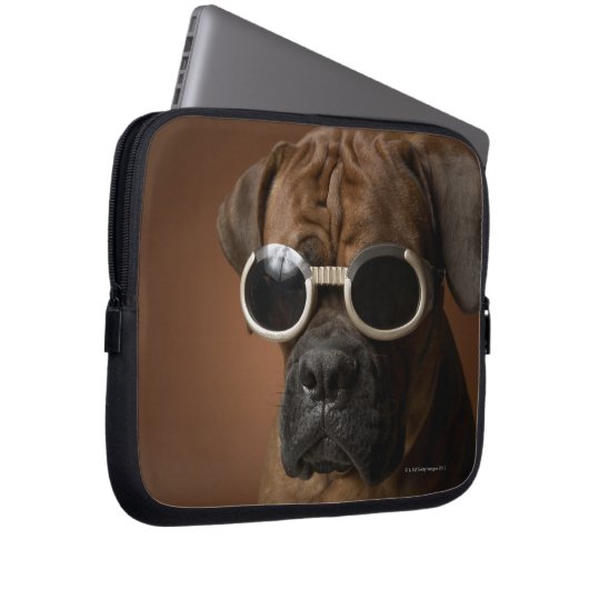 Hundetragende Sonnenbrille Laptopschutzhülle (Vorne Rechts)