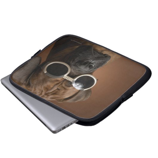 Hundetragende Sonnenbrille Laptopschutzhülle (Vorne Knopf)