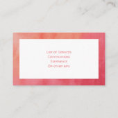 Hundetrainer-Aquarell-Hundeverhalten-Änderung Visitenkarte (Rückseite)