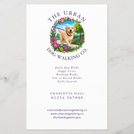 Hundetrainer Flyer Labrador Logo (Vorne)