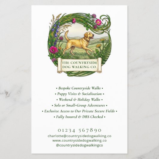 Hundetrainer Flyer Labrador Logo (Vorne)