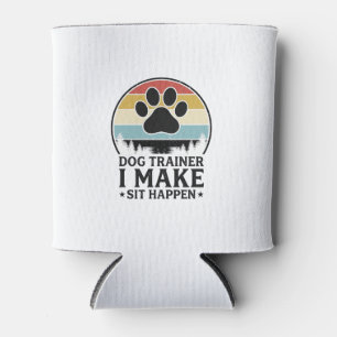 Hundetrainer I Bring Sit Happen Vintage Paw Shirt_ Dosenkühler