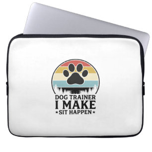 Hundetrainer I Bring Sit Happen Vintage Pfote Shir Laptopschutzhülle