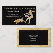 Hundetrainer-Imitat-Goldhundeverhalten-Änderung Visitenkarte (Vorne/Hinten)