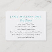 Hundetrainer oder -tutor - doppelseitig visitenkarte (Rückseite)