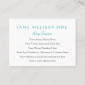 Hundetrainer oder -tutor - doppelseitig visitenkarte (Rückseite)