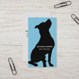 Hundetrainer schwarze Silhouette Visitenkarte