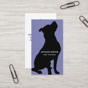 Hundetrainer schwarze Silhouette Visitenkarte
