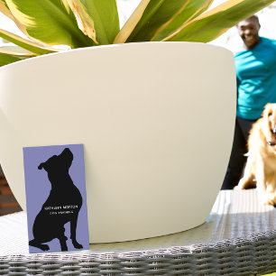 Hundetrainer schwarze Silhouette Visitenkarte