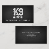 Hundetrainer - Trainer K9 Schwarzweiss Visitenkarte (Vorne/Hinten)