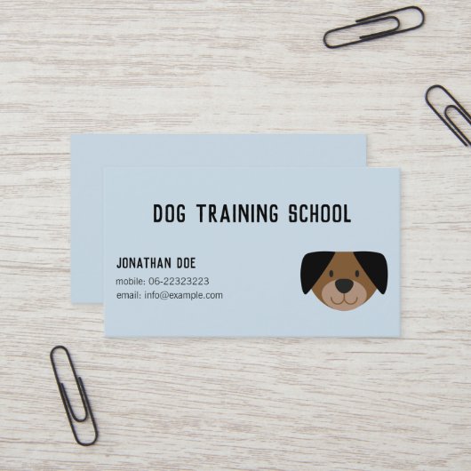 Hundetrainer-u. -lehrer-Visitenkarte - Ikonenart Visitenkarte (Vorderseite/Rückseite Beispiel)
