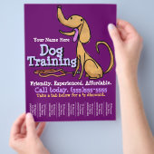 Hundetraining. Kundenspezifischer Flyer (Hand)